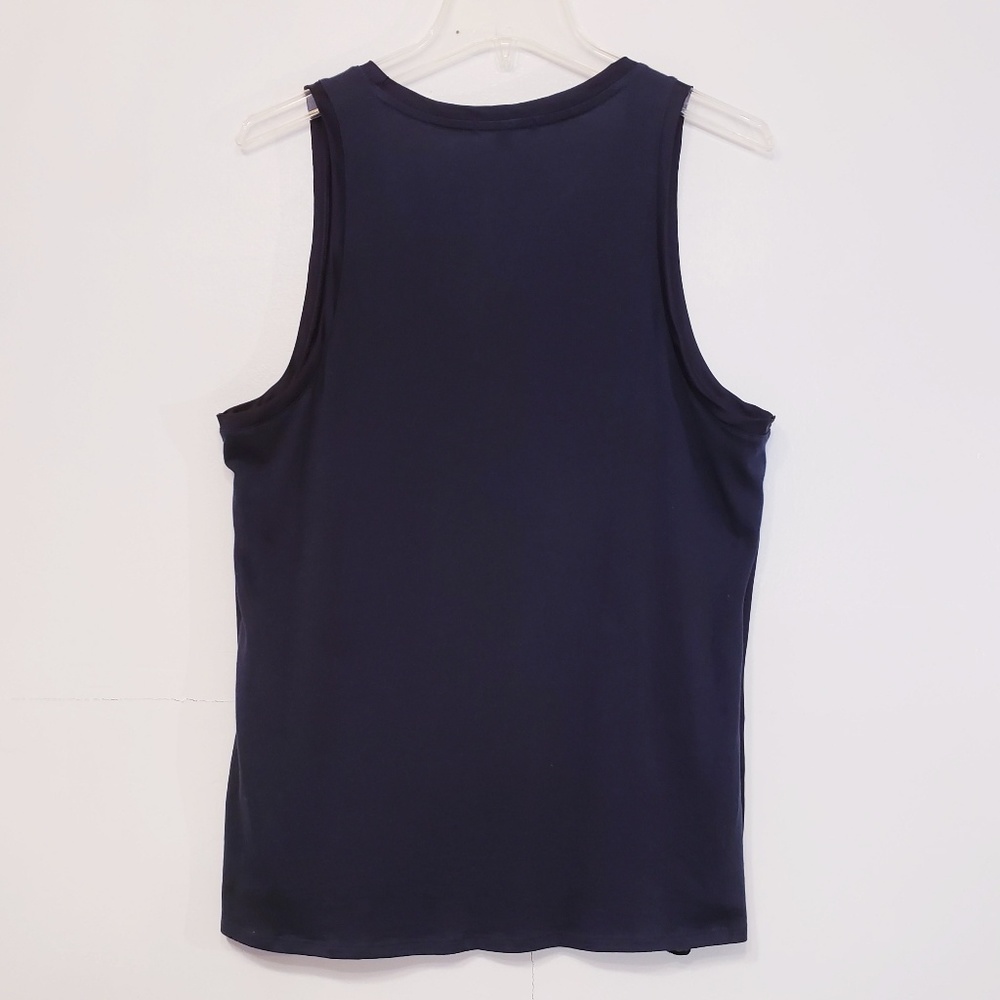 Gap Navy Blue Cutout Sleeveles lined Top. Large - Picture 3 of 4